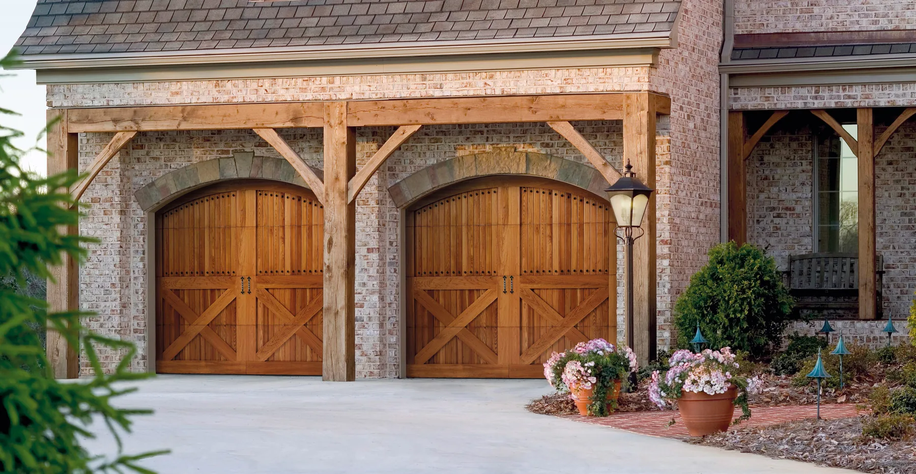 Amarr by Design Terry custom wood garage door in stained finish