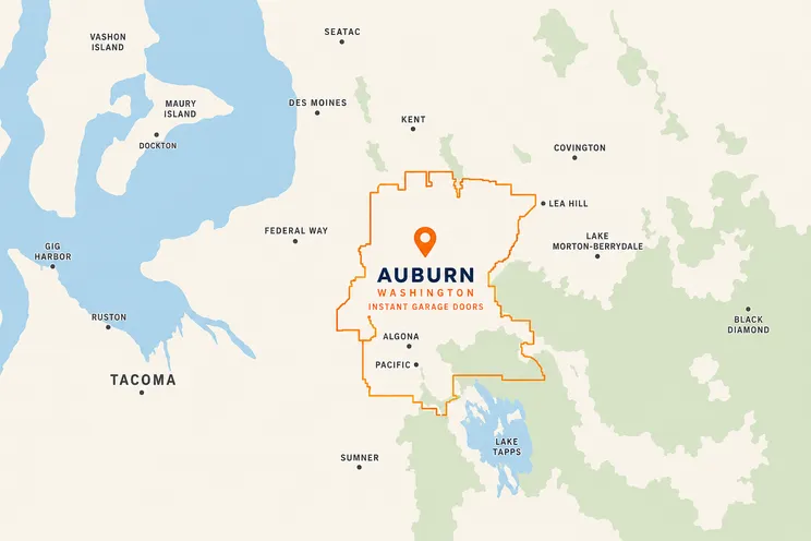 Map of Auburn, WA service area