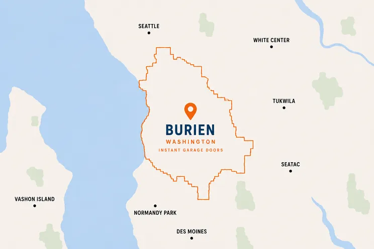 Map of Burien, WA service area