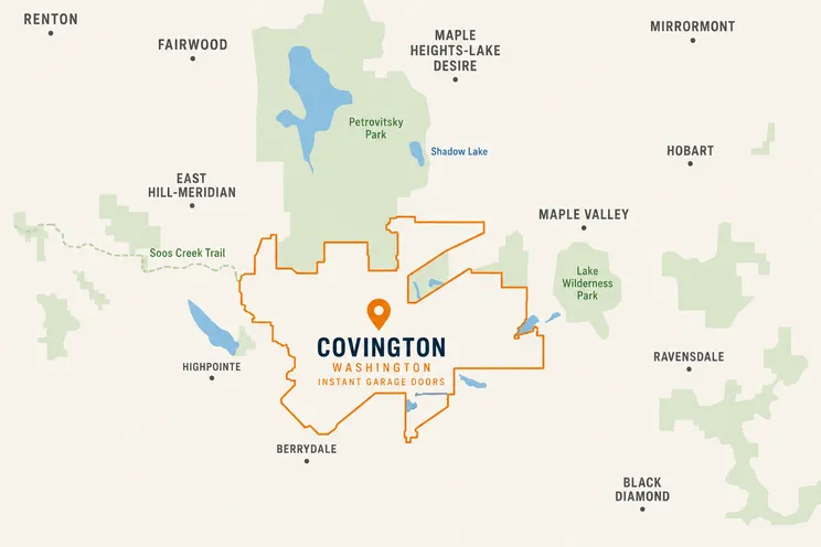 Map of Covington, WA service area