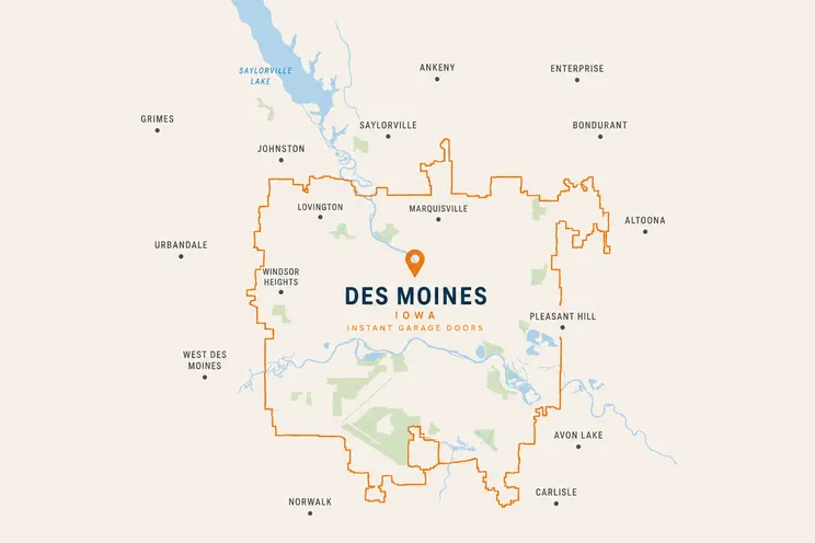 Map of Des Moines, WA service area