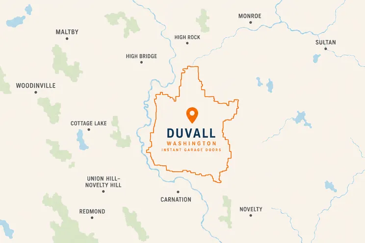 Map of Duvall, WA service area