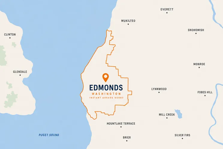 Map of Edmonds, WA service area