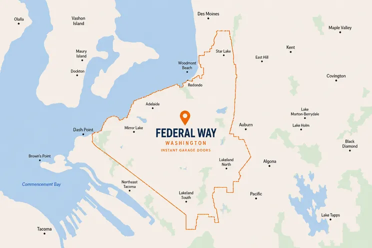 Map of Federal Way, WA service area