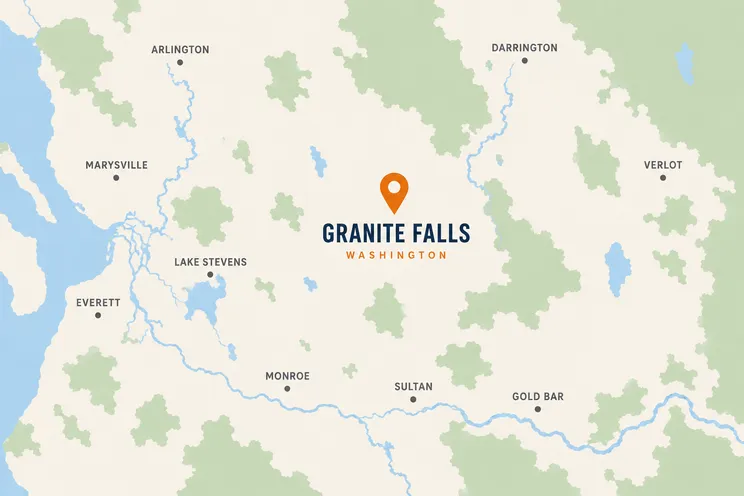 Map of Granite Falls, WA service area