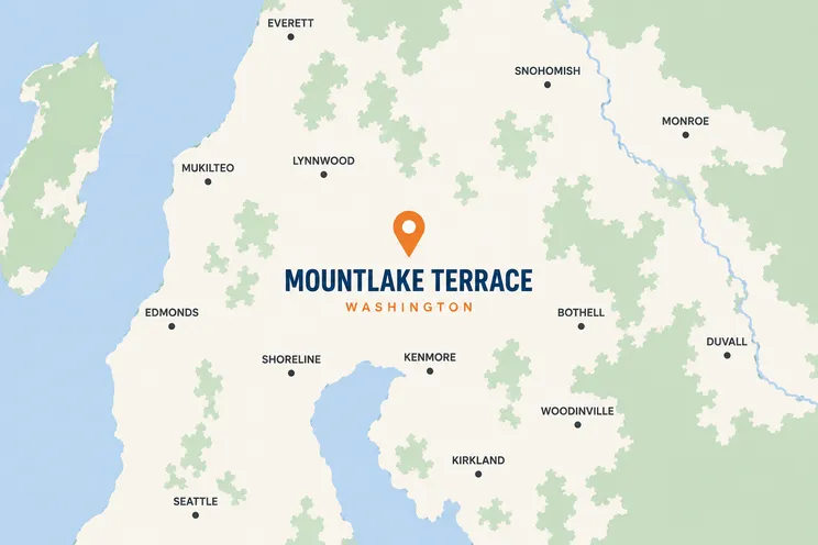 Map of Mountlake Terrace, WA and surrounding service area
